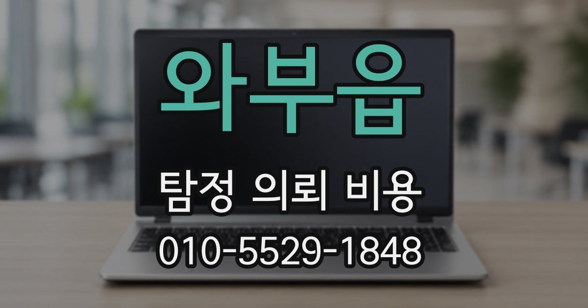 와부읍 탐정 의뢰 비용