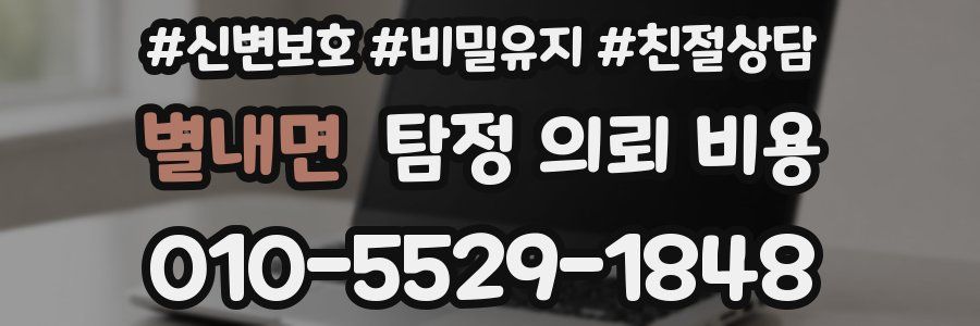 별내면 탐정 의뢰 비용