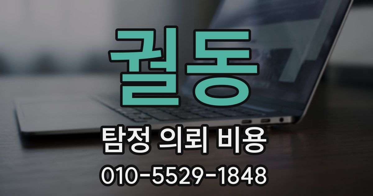 궐동 탐정 의뢰 비용