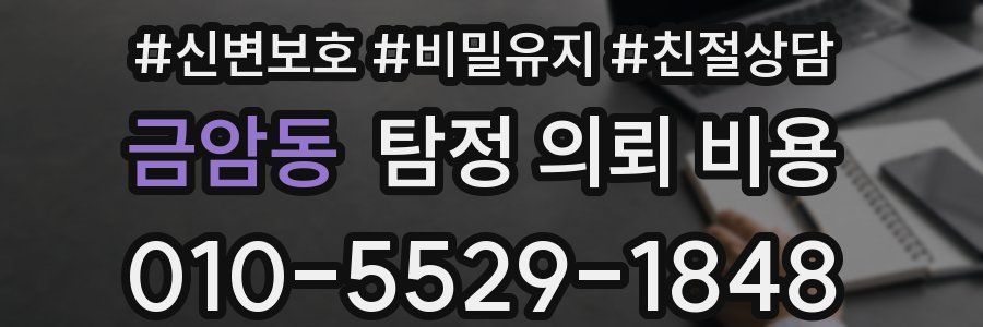 금암동 탐정 의뢰 비용
