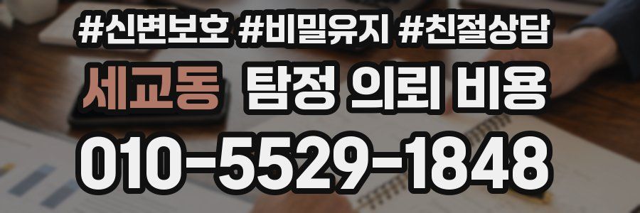 세교동 탐정 의뢰 비용