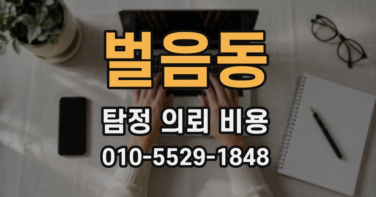 벌음동 탐정 의뢰 비용