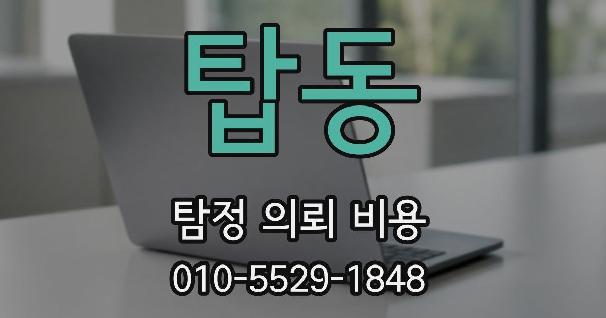 탑동 탐정 의뢰 비용