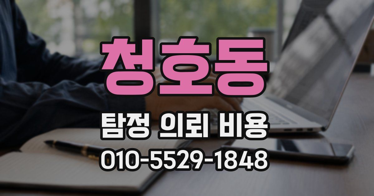청호동 탐정 의뢰 비용