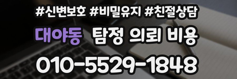 대야동 탐정 의뢰 비용