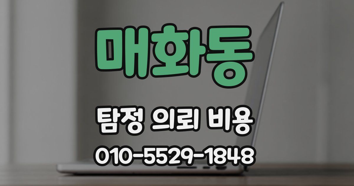 매화동 탐정 의뢰 비용