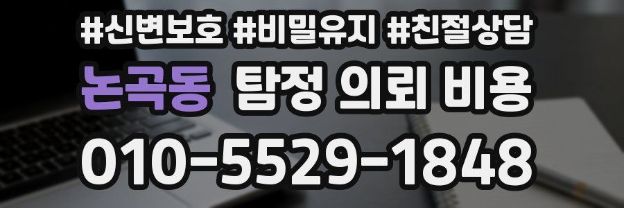 논곡동 탐정 의뢰 비용