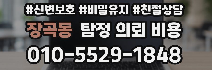 장곡동 탐정 의뢰 비용