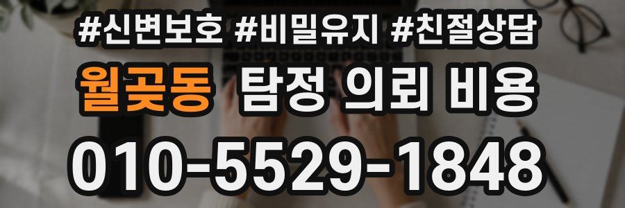 월곶동 탐정 의뢰 비용