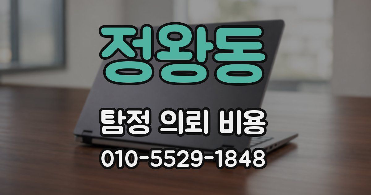 정왕동 탐정 의뢰 비용