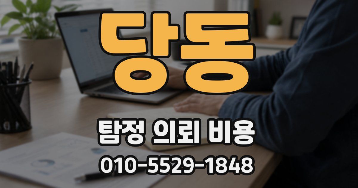 당동 탐정 의뢰 비용