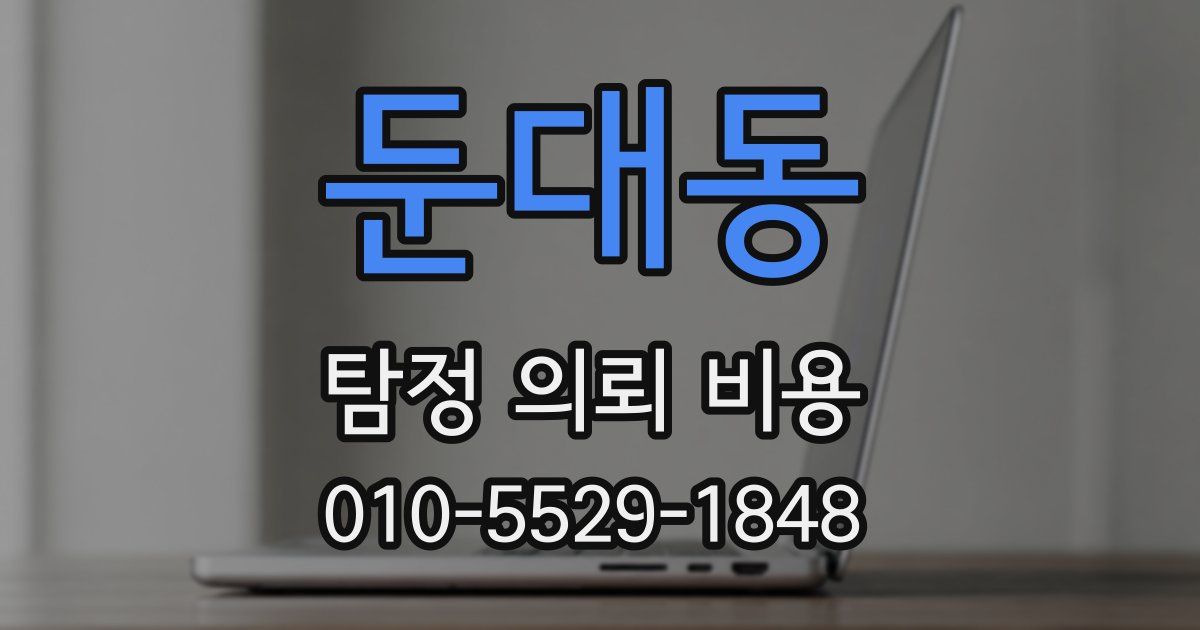 둔대동 탐정 의뢰 비용