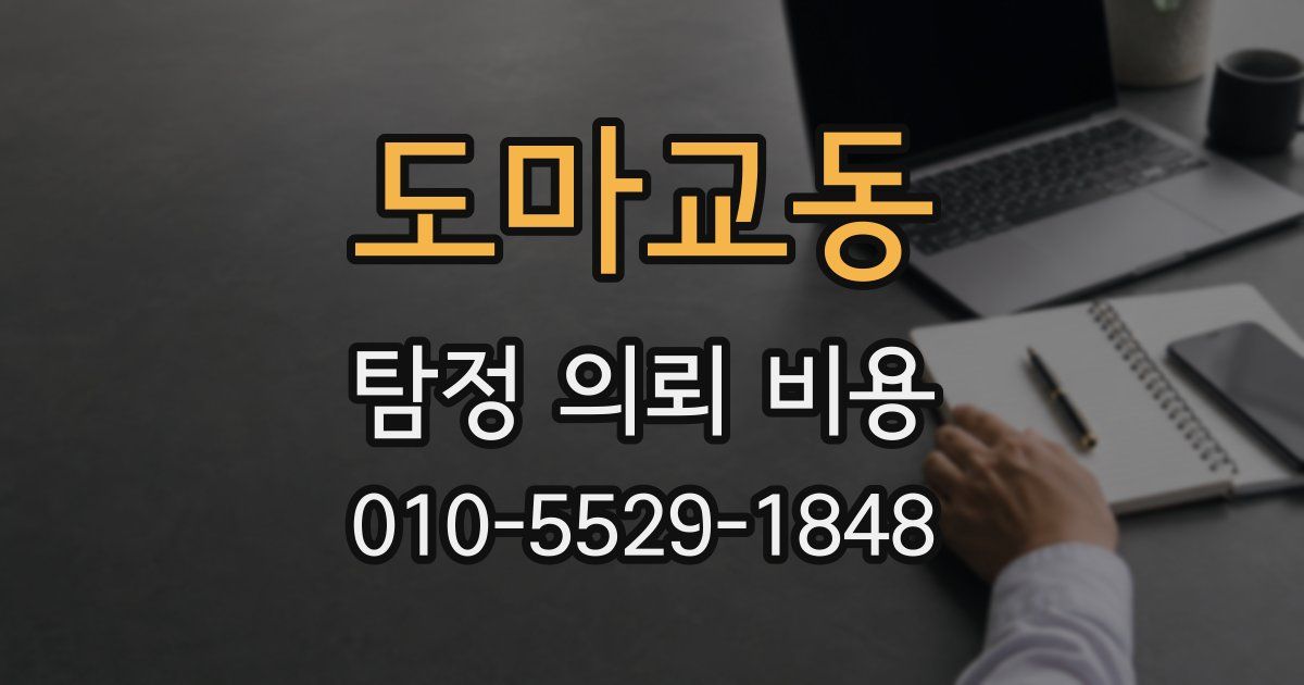 도마교동 탐정 의뢰 비용