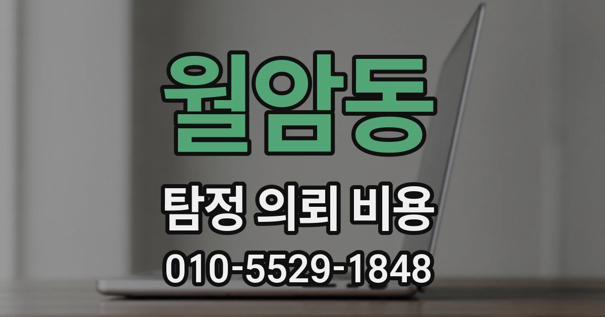 월암동 탐정 의뢰 비용