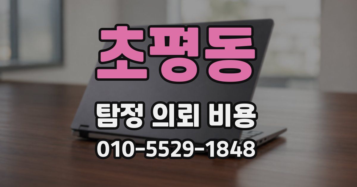 초평동 탐정 의뢰 비용