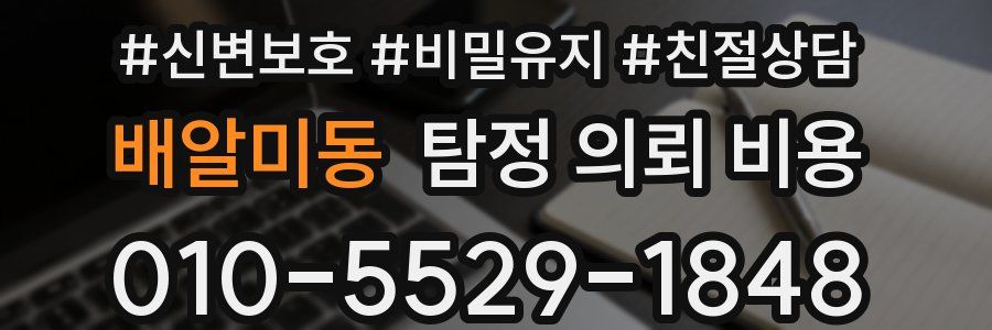 배알미동 탐정 의뢰 비용