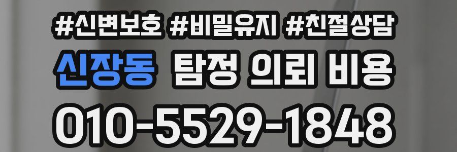 신장동 탐정 의뢰 비용