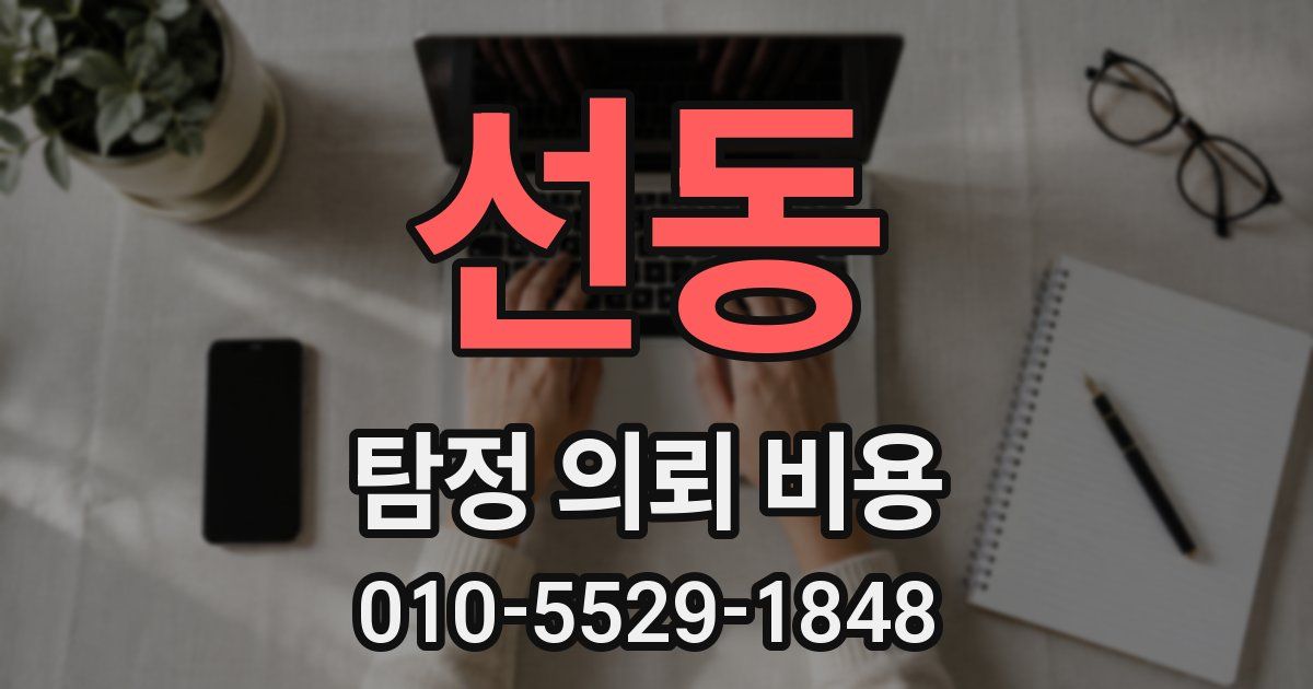 선동 탐정 의뢰 비용
