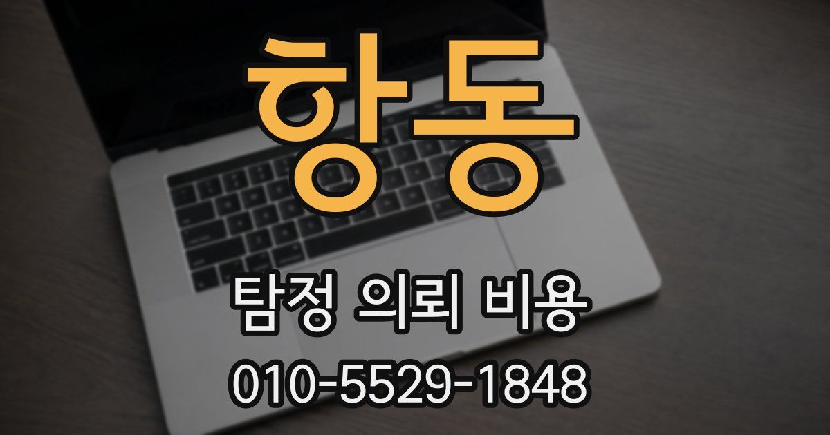 항동 탐정 의뢰 비용