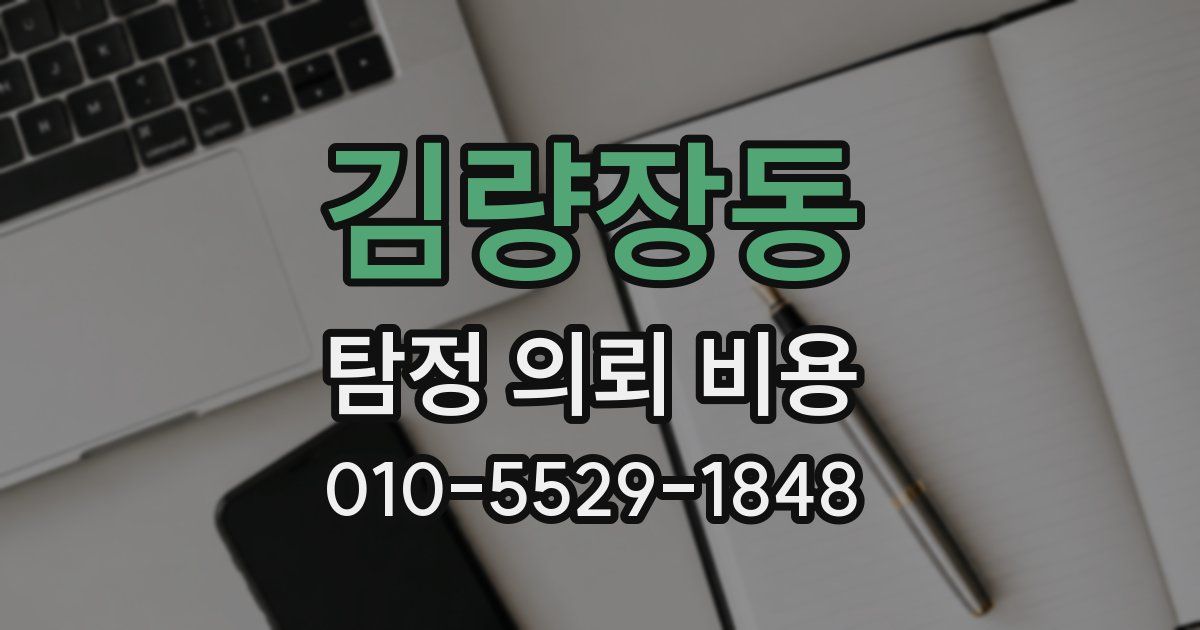김량장동 탐정 의뢰 비용
