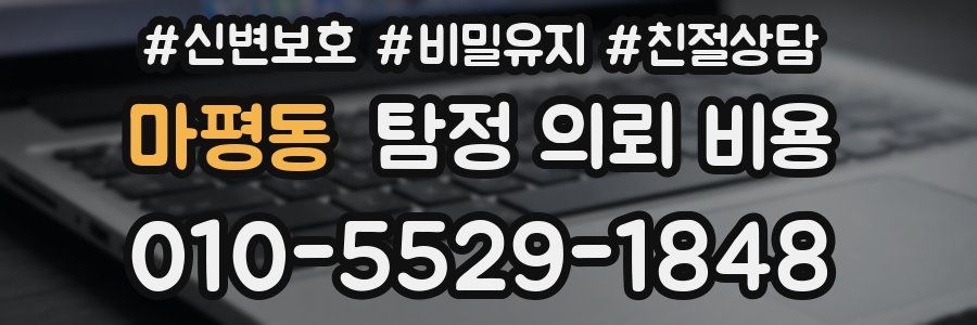 마평동 탐정 의뢰 비용