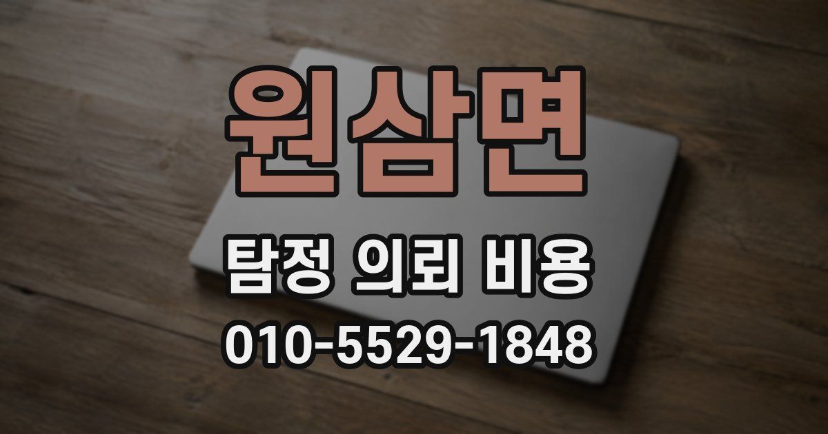 원삼면 탐정 의뢰 비용