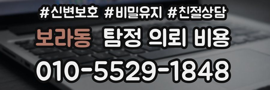 보라동 탐정 의뢰 비용