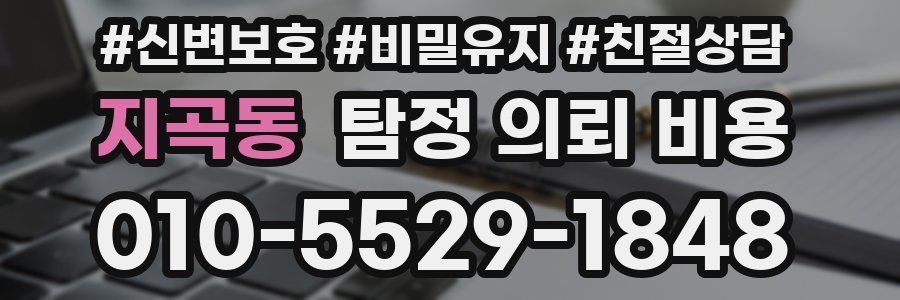 지곡동 탐정 의뢰 비용