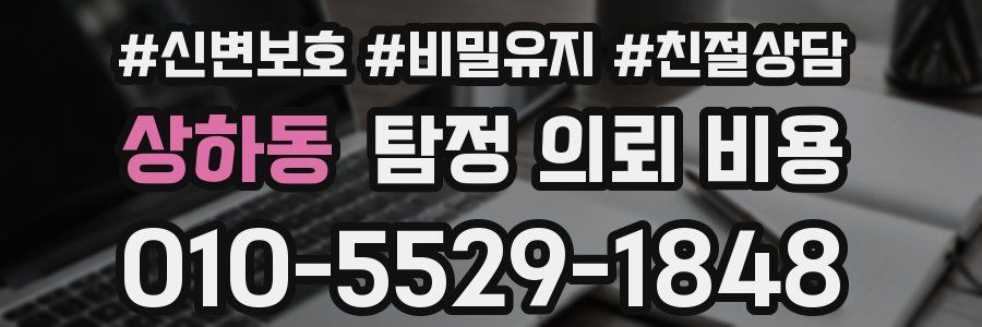상하동 탐정 의뢰 비용