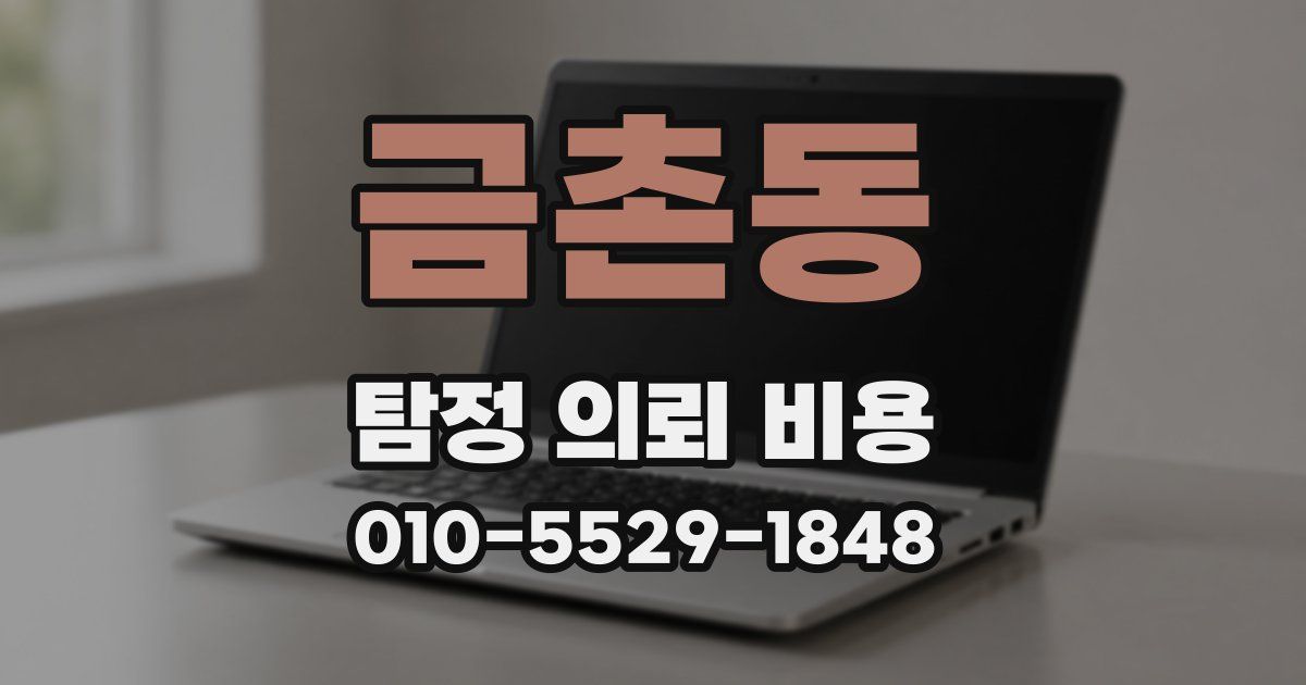 금촌동 탐정 의뢰 비용