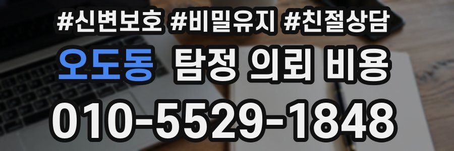 오도동 탐정 의뢰 비용