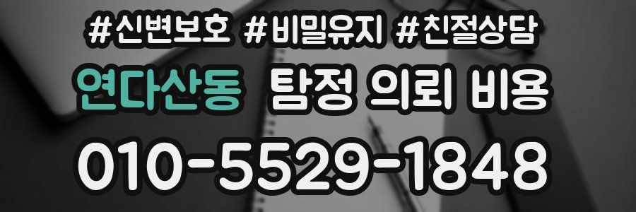 연다산동 탐정 의뢰 비용