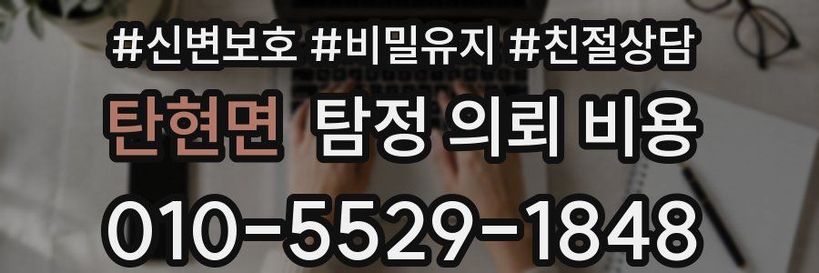 탄현면 탐정 의뢰 비용