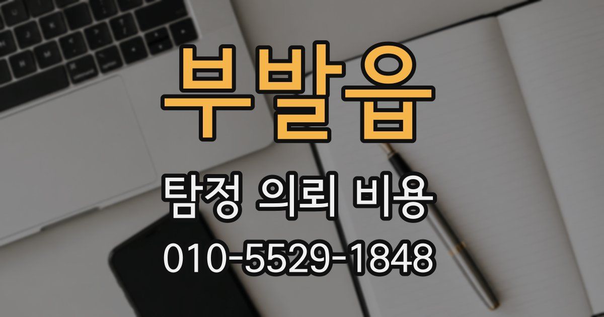 부발읍 탐정 의뢰 비용