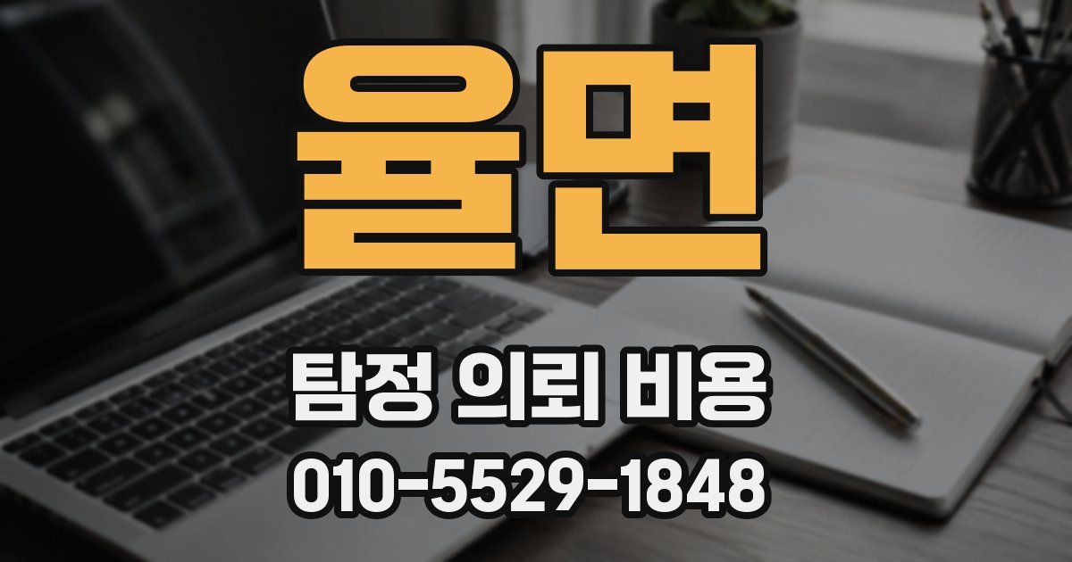 율면 탐정 의뢰 비용
