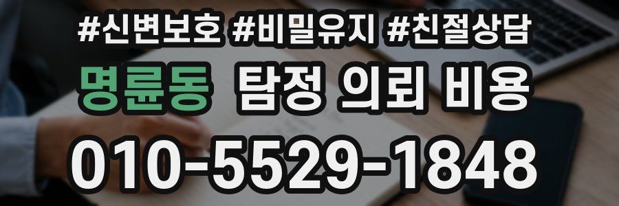 명륜동 탐정 의뢰 비용