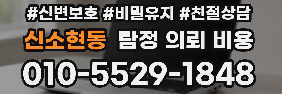 신소현동 탐정 의뢰 비용