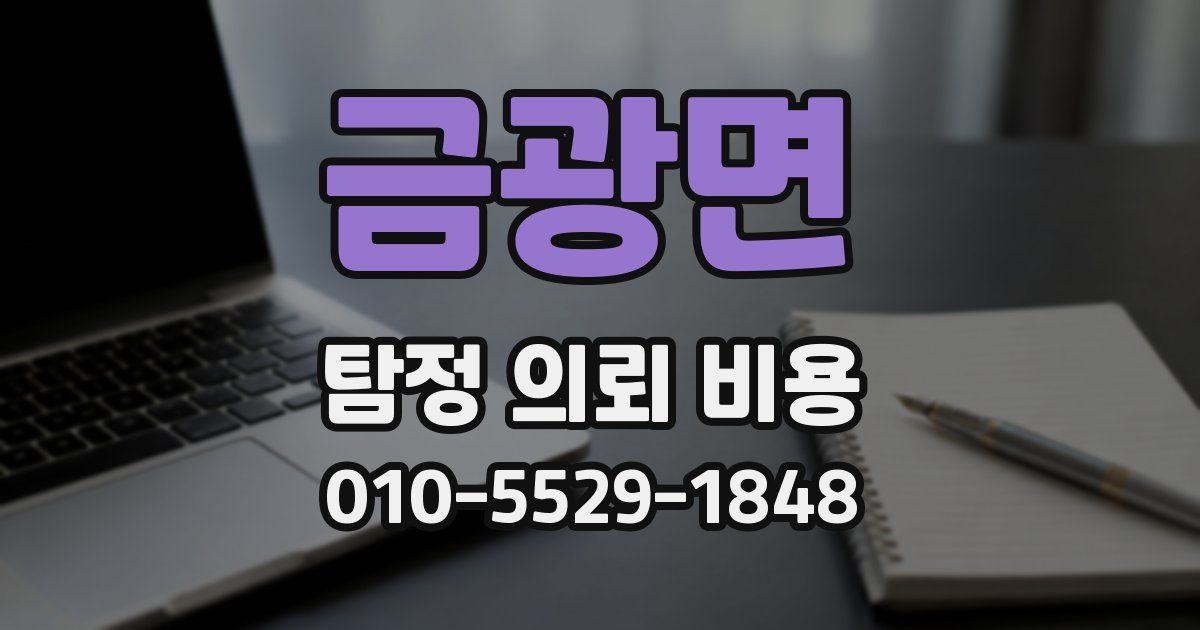 금광면 탐정 의뢰 비용