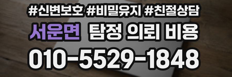 서운면 탐정 의뢰 비용