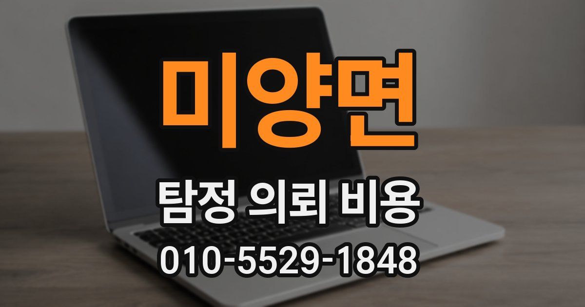 미양면 탐정 의뢰 비용