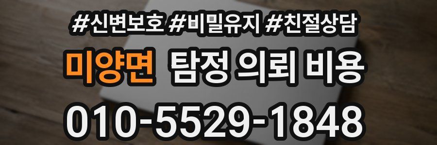 미양면 탐정 의뢰 비용