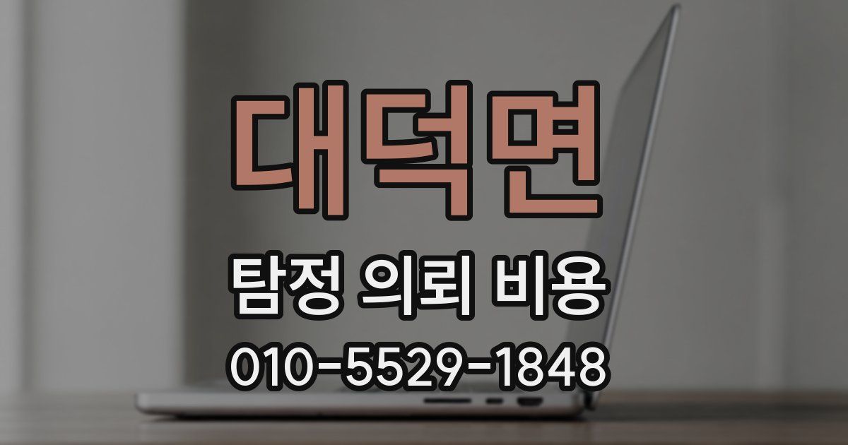 대덕면 탐정 의뢰 비용