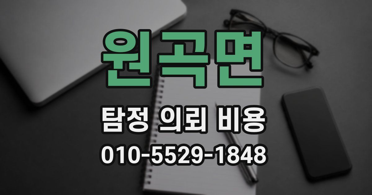 원곡면 탐정 의뢰 비용