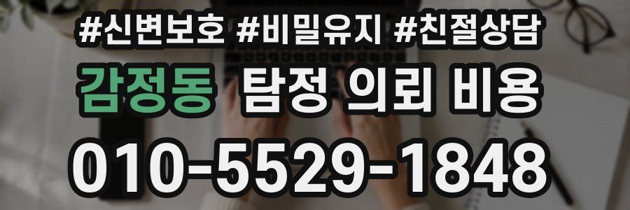 감정동 탐정 의뢰 비용