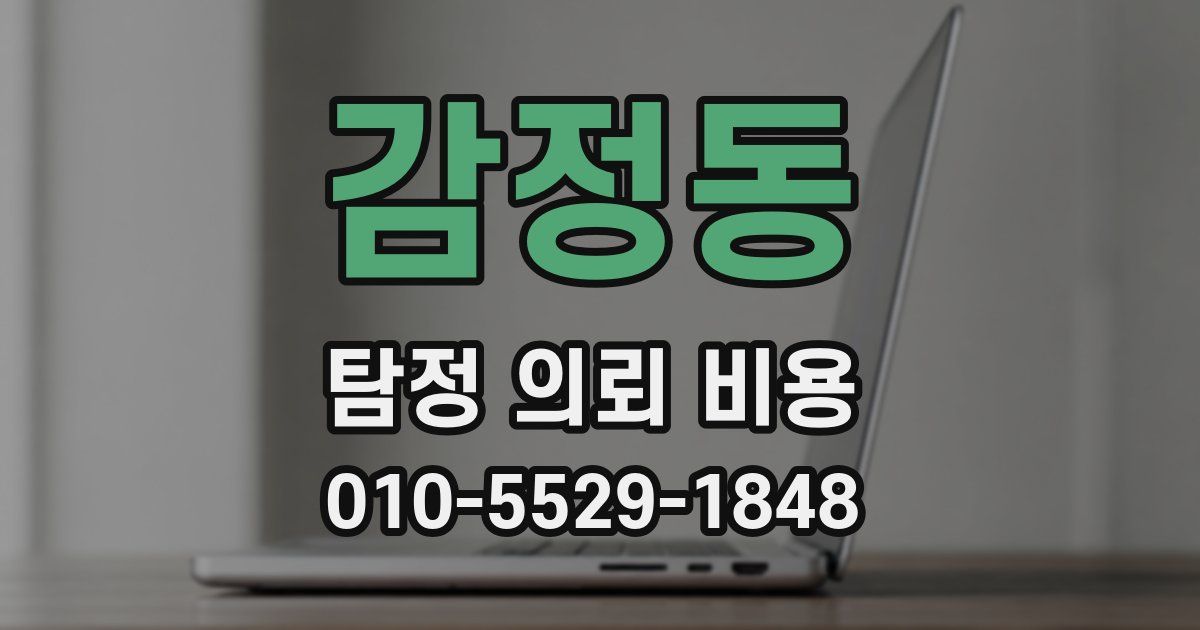 감정동 탐정 의뢰 비용
