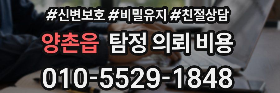 양촌읍 탐정 의뢰 비용