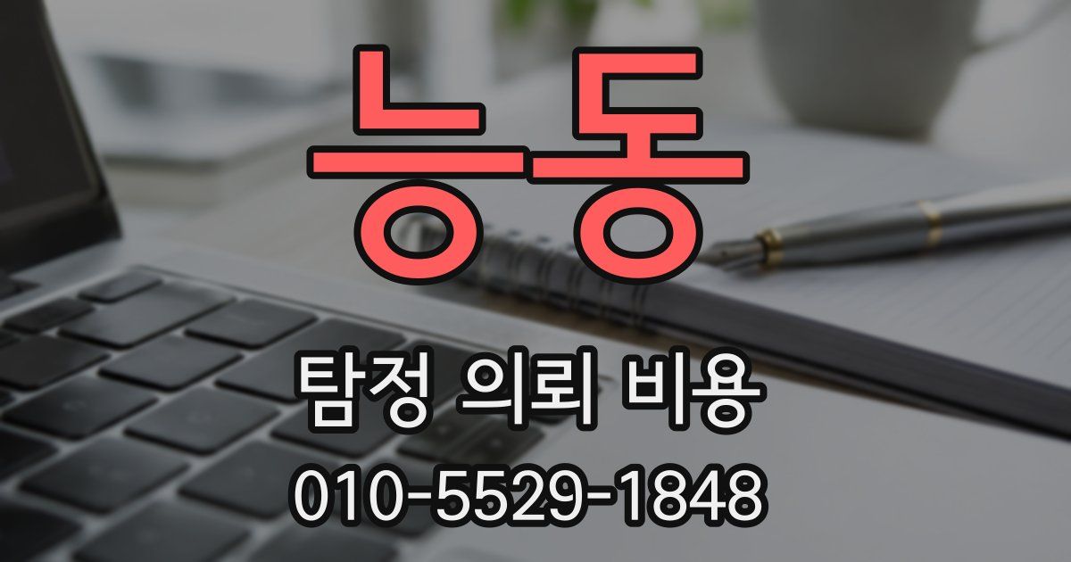 능동 탐정 의뢰 비용