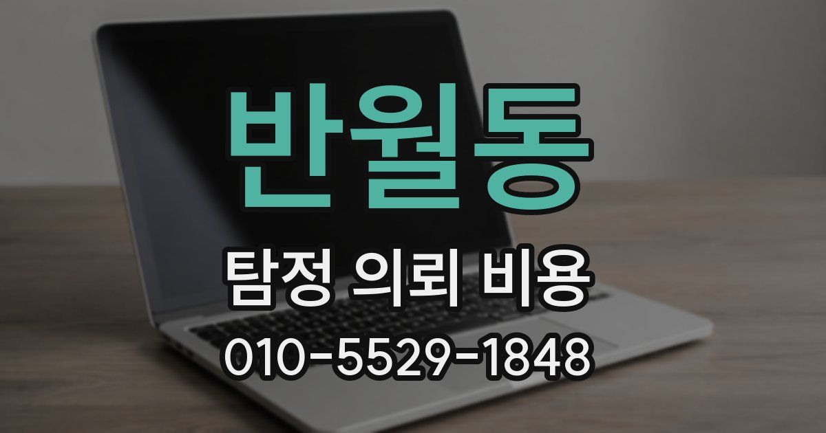 반월동 탐정 의뢰 비용