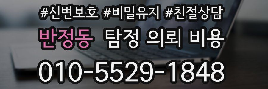 반정동 탐정 의뢰 비용