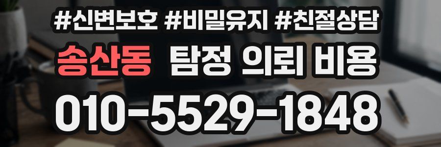 송산동 탐정 의뢰 비용